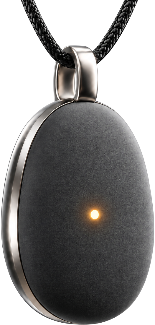 Maimaind wearable pendant with a soft amber light